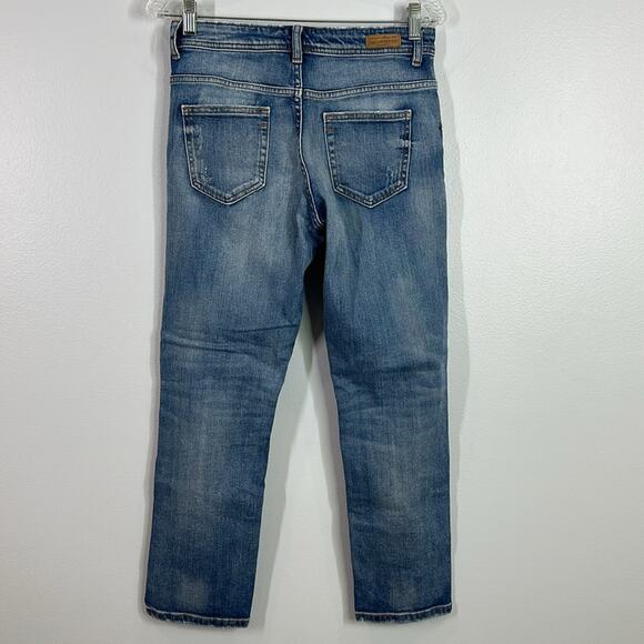 Zara embellished distressed denim jeans size 4 - Picture 4 of 9